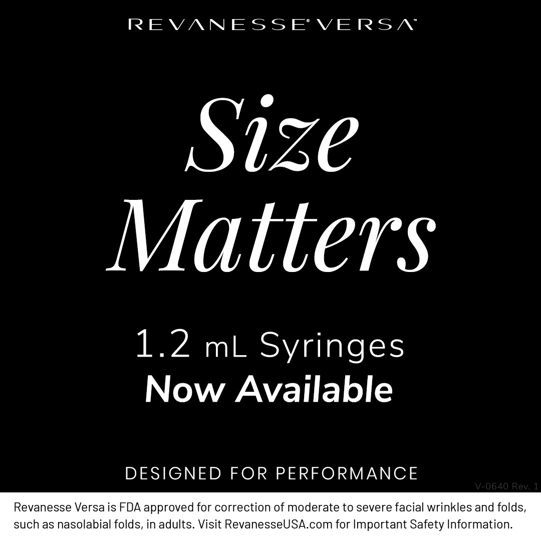 Versa Dermal Filler now comes in a 1.2Ml Syringe. That is 20% more filler for your buck.